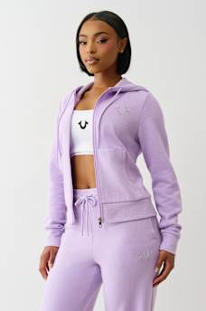 CRYSTAL HORSESHOE ZIP HOODIE, image 5
