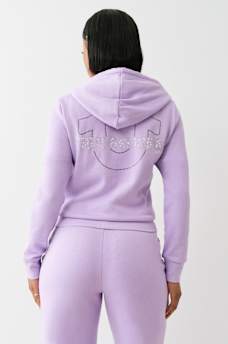 CRYSTAL HORSESHOE ZIP HOODIE, image 6