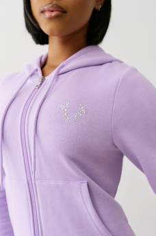 CRYSTAL HORSESHOE ZIP HOODIE, image 7