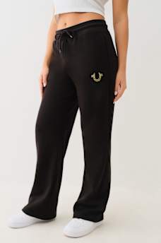 CRYSTAL HORSESHOE STRAIGHT LEG SWEAT PANT, image 3