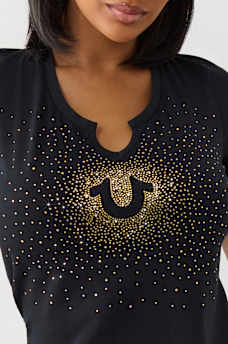 ALLOVER CRYSTAL HORSESHOE TEE, image 4