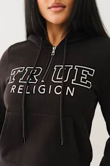 IRIDESCENT QUARTER ZIP HOODIE, image 1