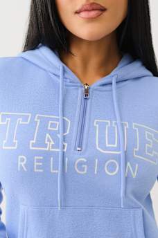 IRIDESCENT QUARTER ZIP HOODIE, image 1