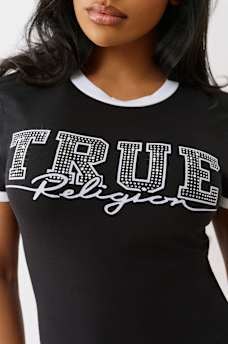 CRYSTAL RINGER BABY TEE, image 1