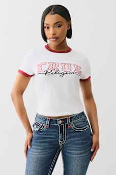 CRYSTAL RINGER BABY TEE, image 1