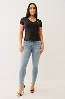 HIGH DENSITY LOGO V NECK TEE, image 3