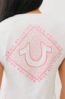 HIGH DENSITY LOGO V NECK TEE, image 1
