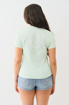 HIGH DENSITY LOGO V NECK TEE, image 6
