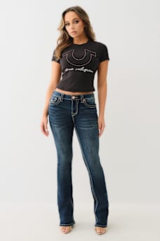 RIBBED CRYSTAL HORSESHOE BABY TEE, image 2