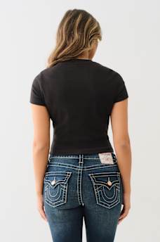 RIBBED CRYSTAL HORSESHOE BABY TEE, image 5