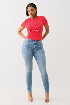 RIBBED CRYSTAL HORSESHOE BABY TEE, image 3