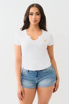 TRI LOGO NOTCH BABY TEE, image 2
