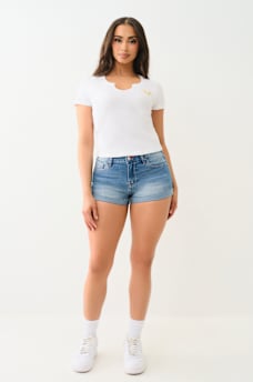 TRI LOGO NOTCH BABY TEE, image 3