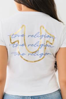 TRI LOGO NOTCH BABY TEE, image 1