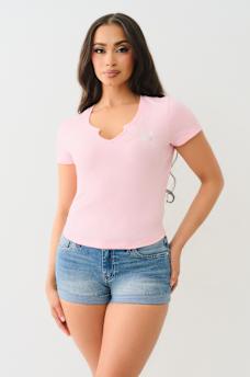 TRI LOGO NOTCH BABY TEE, image 2