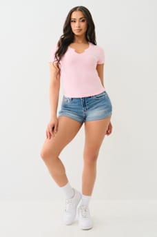 TRI LOGO NOTCH BABY TEE, image 3