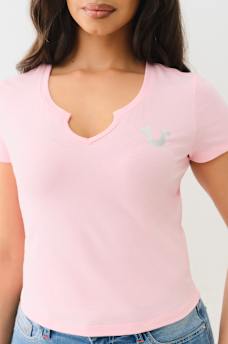 TRI LOGO NOTCH BABY TEE, image 4