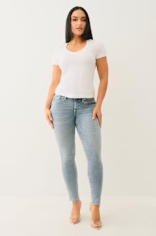 CRYSTAL OUTLINE V NECK TEE, image 3