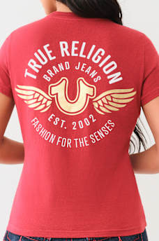 TRUE RELIGION WINGED HORSESHOE TEE, image 1