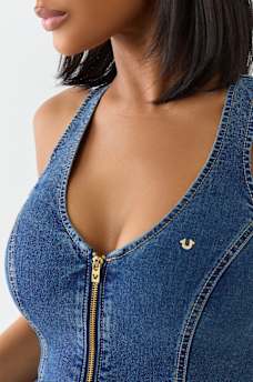 DENIM BUSTIER TOP, image 5