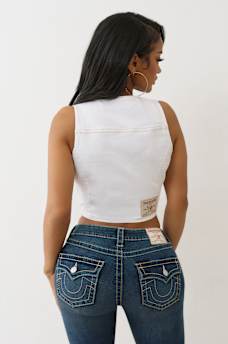 CROPPED DENIM VEST, image 5