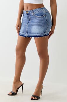 DENIM STUDDED MINI SKIRT, image 4