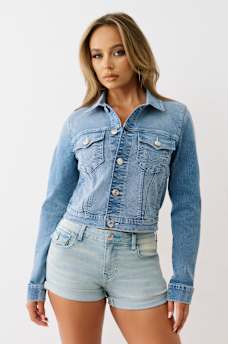 JESSE CROPPED TRUCKER JACKET, image 2