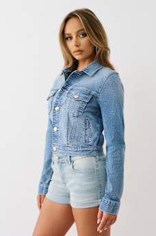 JESSE CROPPED TRUCKER JACKET, image 5