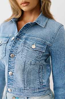 JESSE CROPPED TRUCKER JACKET, image 6