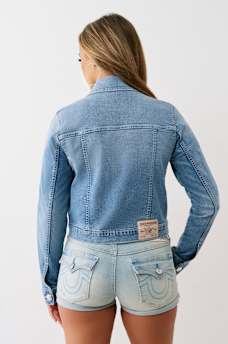 JESSE CROPPED TRUCKER JACKET, image 7