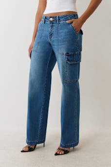 DENIM CARGO STRAIGHT JEAN, image 3