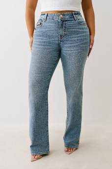 PLUS BILLIE MID RISE STRETCH STRAIGHT JEAN, image 2