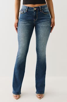 BECCA MID RISE CRYSTAL BOOTCUT JEAN, image 2