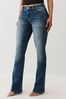 BECCA MID RISE CRYSTAL BOOTCUT JEAN, image 4