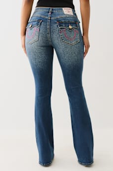 BECCA MID RISE CRYSTAL BOOTCUT JEAN, image 5