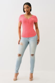 JENNIE DISTRESSED MID RISE CURVY SKINNY JEAN, image 3
