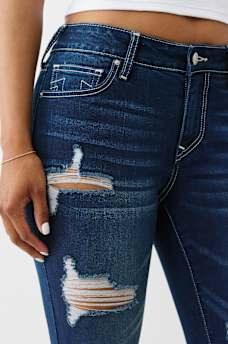 JENNIE MID RISE DISTRESSED CURVY SKINNY JEAN, image 5