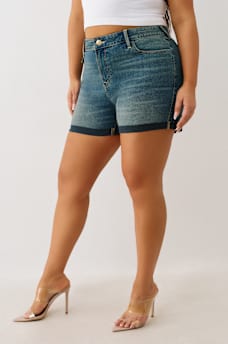 PLUS JENNIE MID RISE FLAP SHORT, image 3