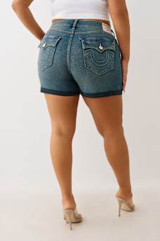 PLUS JENNIE MID RISE FLAP SHORT, image 4