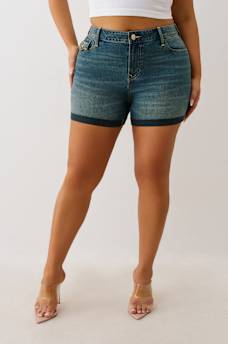 PLUS JENNIE MID RISE FLAP SHORT, image 1