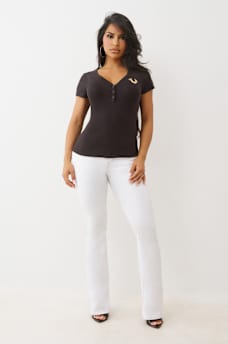 CRYSTAL WINGED HENLEY TEE, image 4