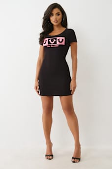 RIBBED CRYSTAL HORSESHOE DRESS, image 2