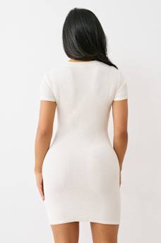 RIBBED CRYSTAL HORSESHOE DRESS, image 4