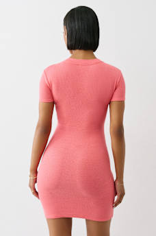 RIBBED CRYSTAL HORSESHOE DRESS, image 4