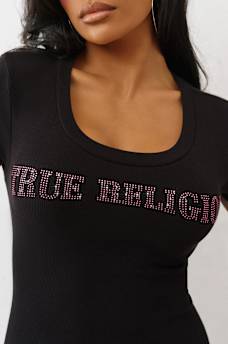 ARCHED LOGO RIBBED TEE DRESS, image 5