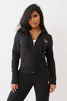CRYSTAL GLOBAL LOGO ZIP HOODIE, image 2