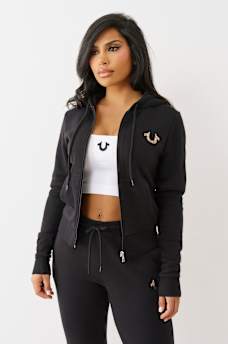 CRYSTAL GLOBAL LOGO ZIP HOODIE, image 5