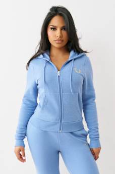 CRYSTAL GLOBAL LOGO ZIP HOODIE, image 2
