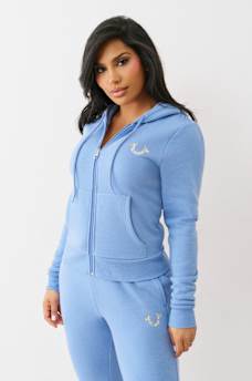 CRYSTAL GLOBAL LOGO ZIP HOODIE, image 4