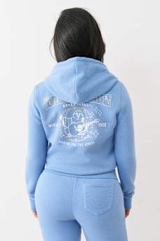 CRYSTAL GLOBAL LOGO ZIP HOODIE, image 6